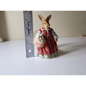 THE EDITH COLLECTION Hand Painted from Otagiri Japan Mother Rabbit Napkin Holder